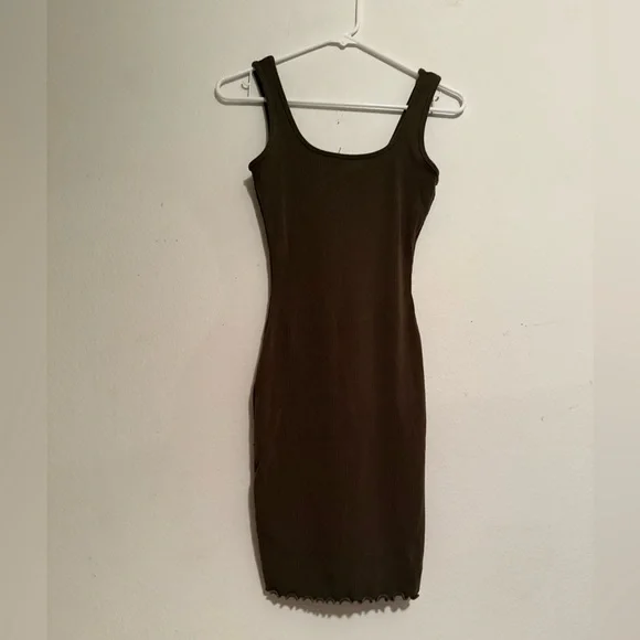 Chic Brown Sleeveless Mini Dress - Picture 1 of 4